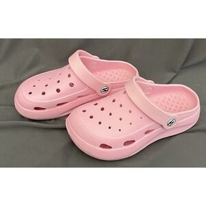 HOBIBEAR Girls Classic Kids Garden Clogs Slip on Water Shoes Pink Size 31 US 2